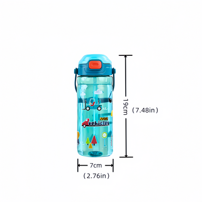 Outdoor Camping Drinking Tools HighQuality Kids Straw Cup With Handle Plastic Straw Water Bottle 4