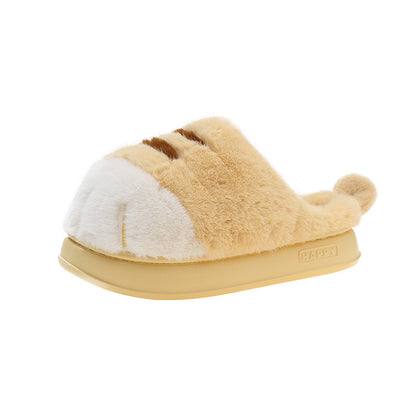 Womens Adorable Kitty Claw Slippers Warm Furry Mules NonSlip Fluffy Slides Cat Outdoor Fashion Home 9