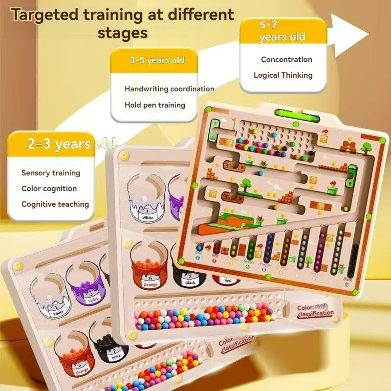 Magnetic Maze Walking Ball, Children's Early Education Puzzle, Baby Concentration and Logic Thinking Training