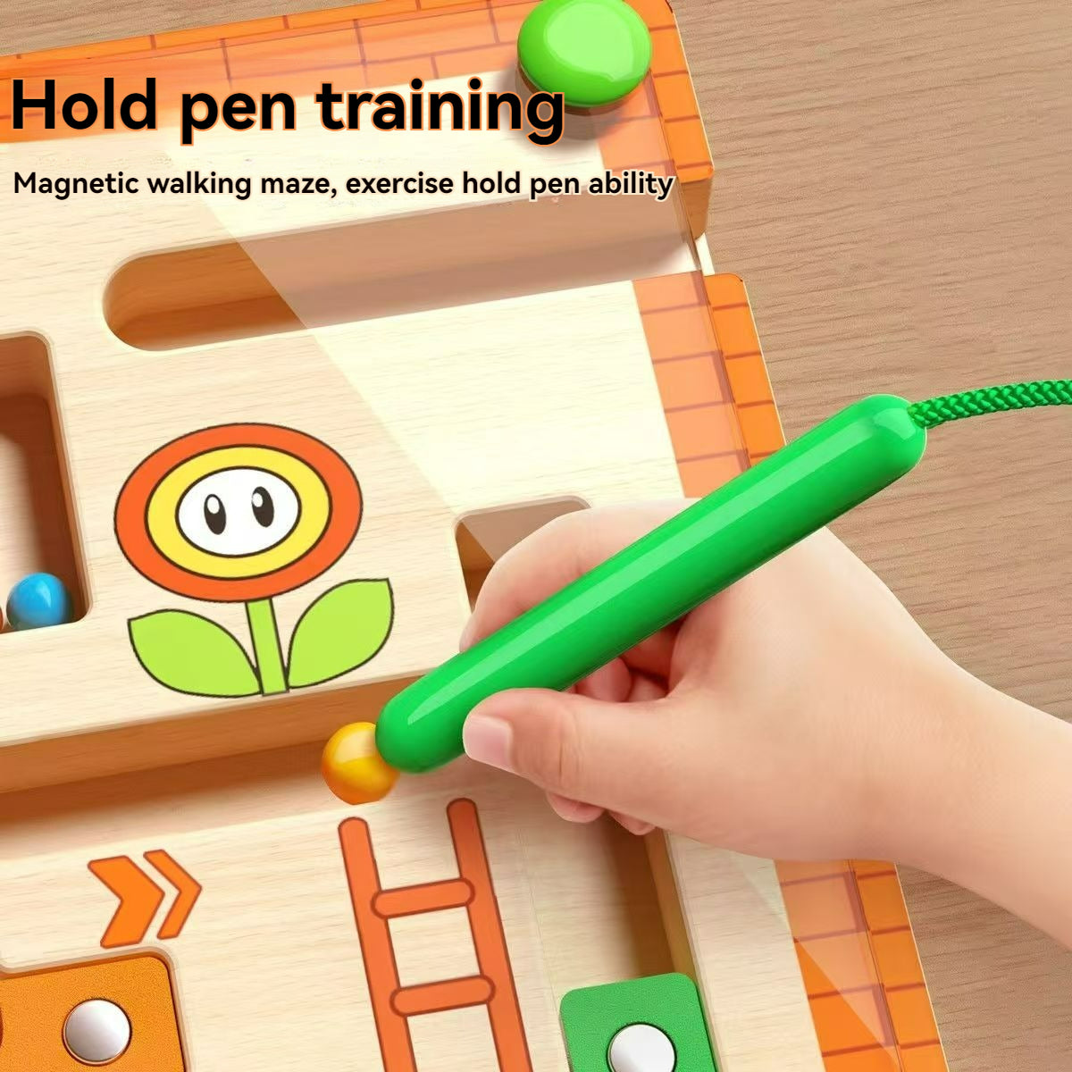 Magnetic Maze Walking Ball, Children's Early Education Puzzle, Baby Concentration and Logic Thinking Training