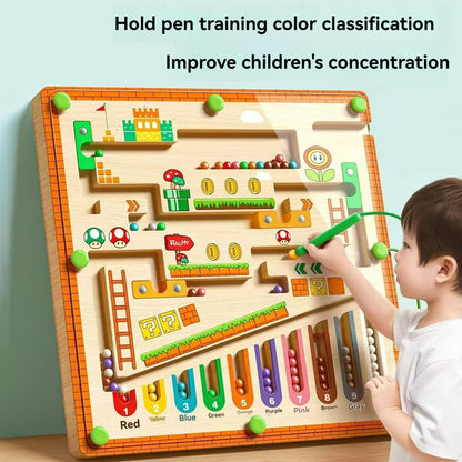 Magnetic Maze Walking Ball, Children's Early Education Puzzle, Baby Concentration and Logic Thinking Training