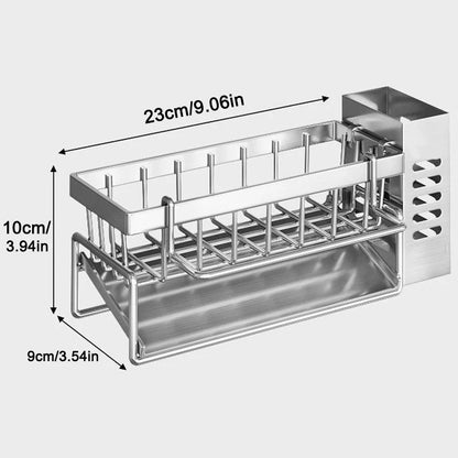 Kitchen Multifunctional Stainless Steel Sink Drain Rack Organizer Kitchen Sponge Cleanser Holder Dr 6