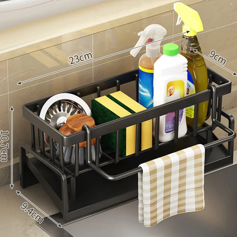 Kitchen Multifunctional Stainless Steel Sink Drain Rack Organizer Kitchen Sponge Cleanser Holder Dr 10