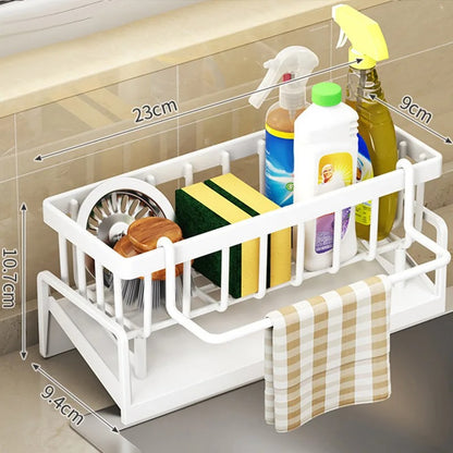 Kitchen Multifunctional Stainless Steel Sink Drain Rack Organizer Kitchen Sponge Cleanser Holder Dr 11