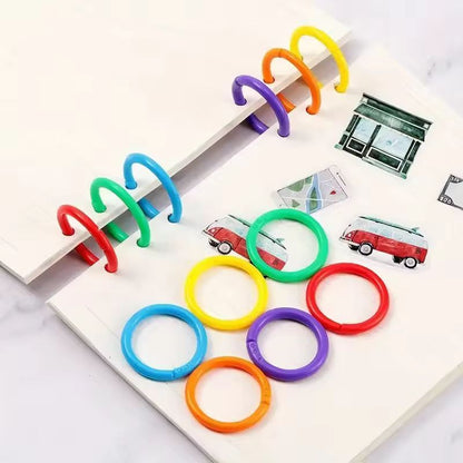 48Pack 15 Mm Colorful Plastic Loose Leaf Rings  Versatile Binder Rings For DIY Albums  Document Org 1