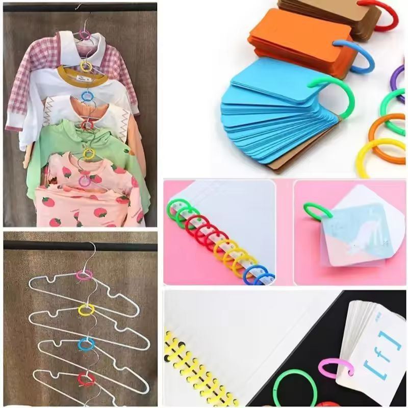 48Pack 15 Mm Colorful Plastic Loose Leaf Rings  Versatile Binder Rings For DIY Albums  Document Org 2