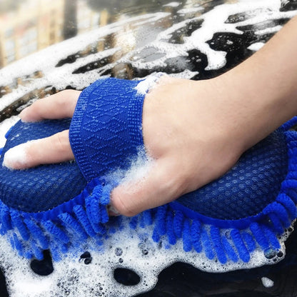 Microfiber Chenille Car Wash Sponge, Auto Cleaning Towel, Wash Brush Glove for Home Use