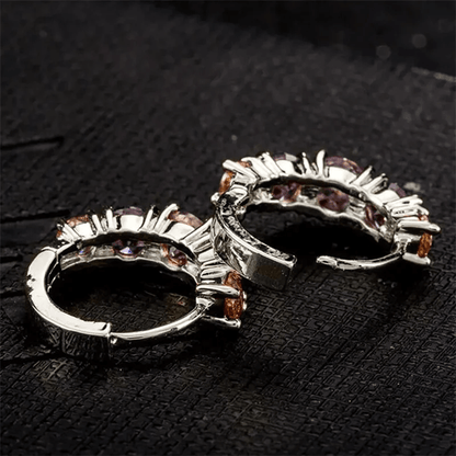 CelesteGlow Colorful CZ Hoop Earrings 1