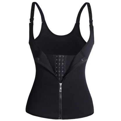Women Waist Trainer Tank Top Zipper Body Shaper, Tummy Control Sleeveless Activewear, Shaping Underwear for Women