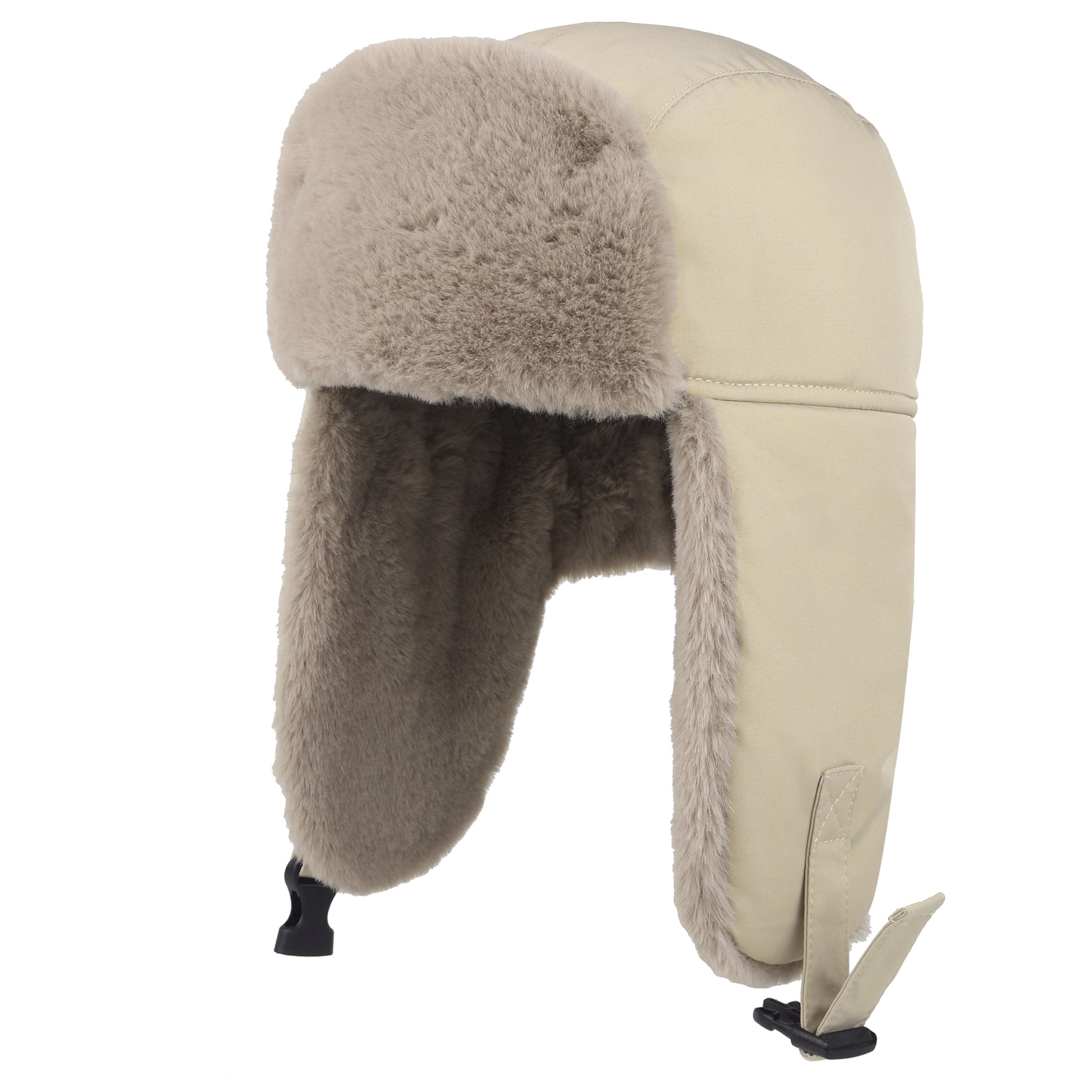 Chunky Warm Trapper Hat, Winter Russian Ushanka for Boys Girls, Waterproof Plush Lined Skiing Cap