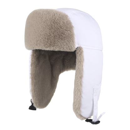 Chunky Warm Trapper Hat, Winter Russian Ushanka for Boys Girls, Waterproof Plush Lined Skiing Cap