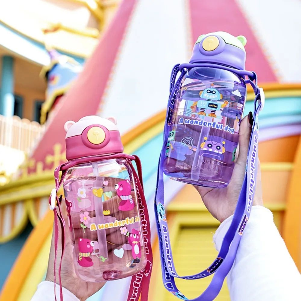 Portable Leakproof Water Bottle For Kids With Straw BPA Free Outdoor Childrens Cups School Water Bo 1