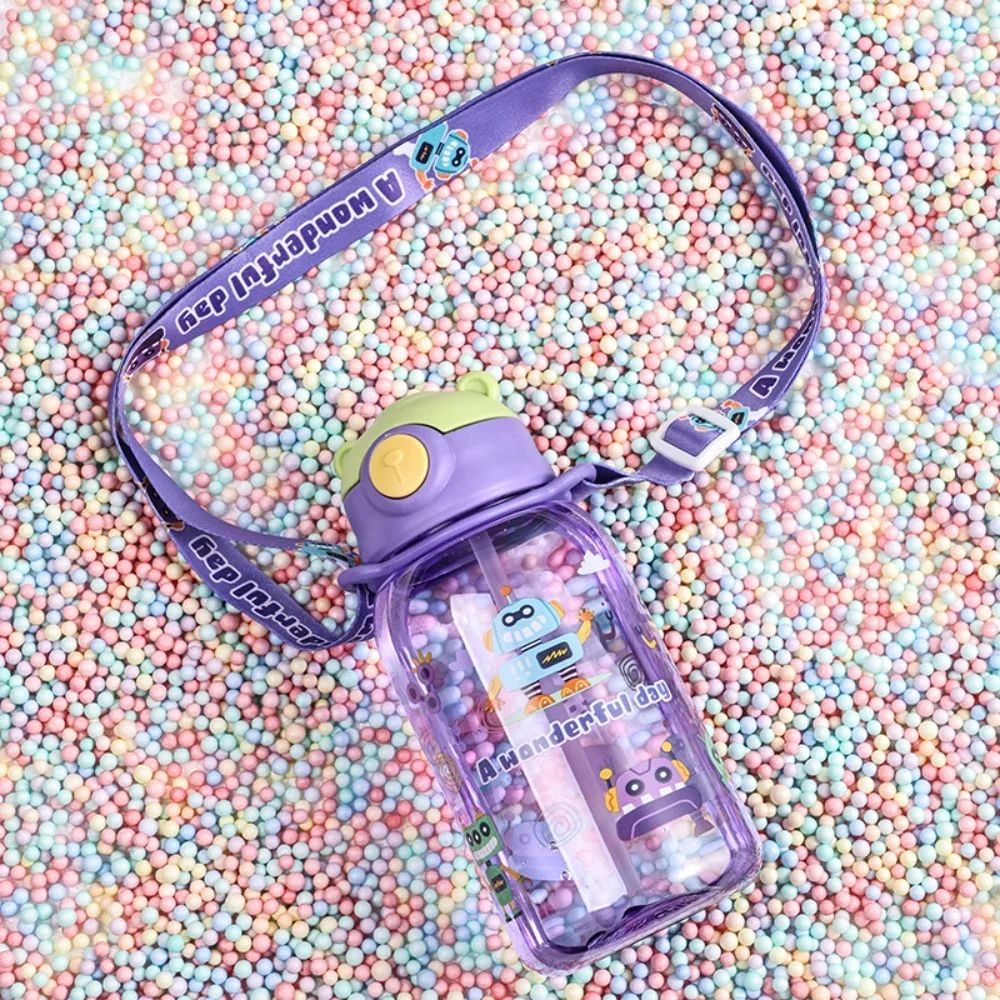 Portable Leakproof Water Bottle For Kids With Straw BPA Free Outdoor Childrens Cups School Water Bo 2
