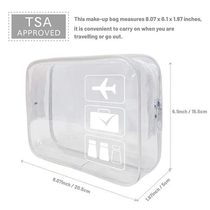 TSAApproved Clear Travel Toiletry Bag  LeakResistant  Durable Quart Pouch 2