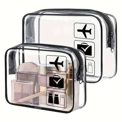 TSAApproved Clear Travel Toiletry Bag  LeakResistant  Durable Quart Pouch 4
