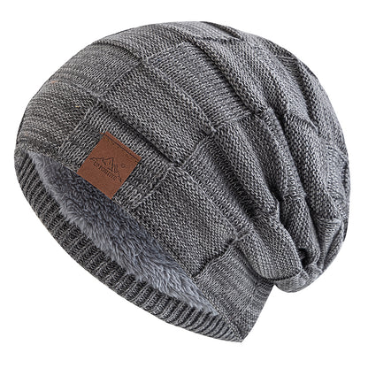 Women Winter Hats Fashion Slouchy Warm Beanie, Multicolor Mixing Color Streetwear Cap