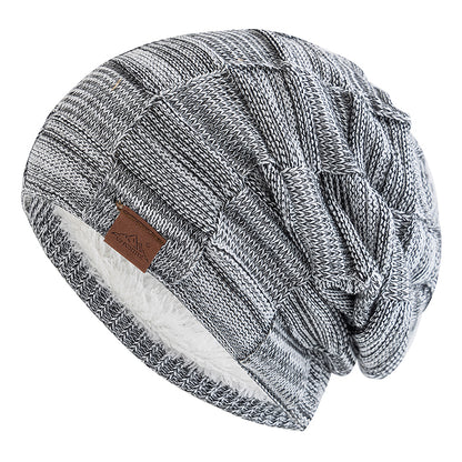 Women Winter Hats Fashion Slouchy Warm Beanie Multicolor Mixing Color Streetwear Cap 6