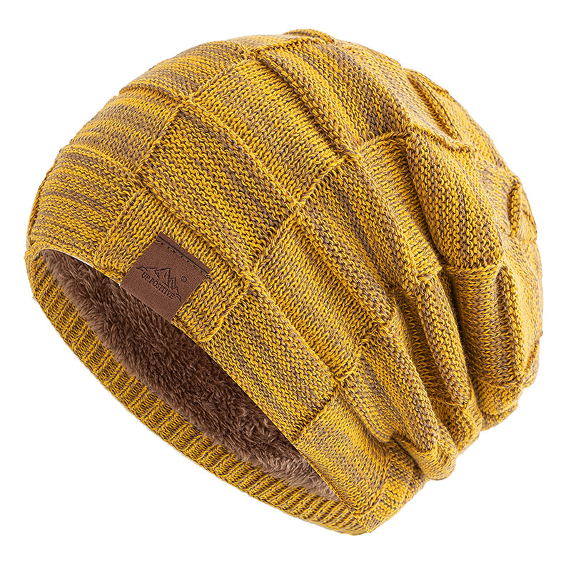 Women Winter Hats Fashion Slouchy Warm Beanie Multicolor Mixing Color Streetwear Cap 8