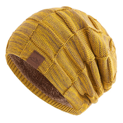 Women Winter Hats Fashion Slouchy Warm Beanie Multicolor Mixing Color Streetwear Cap 8