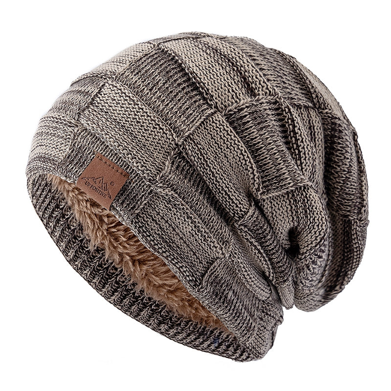Women Winter Hats Fashion Slouchy Warm Beanie Multicolor Mixing Color Streetwear Cap 12