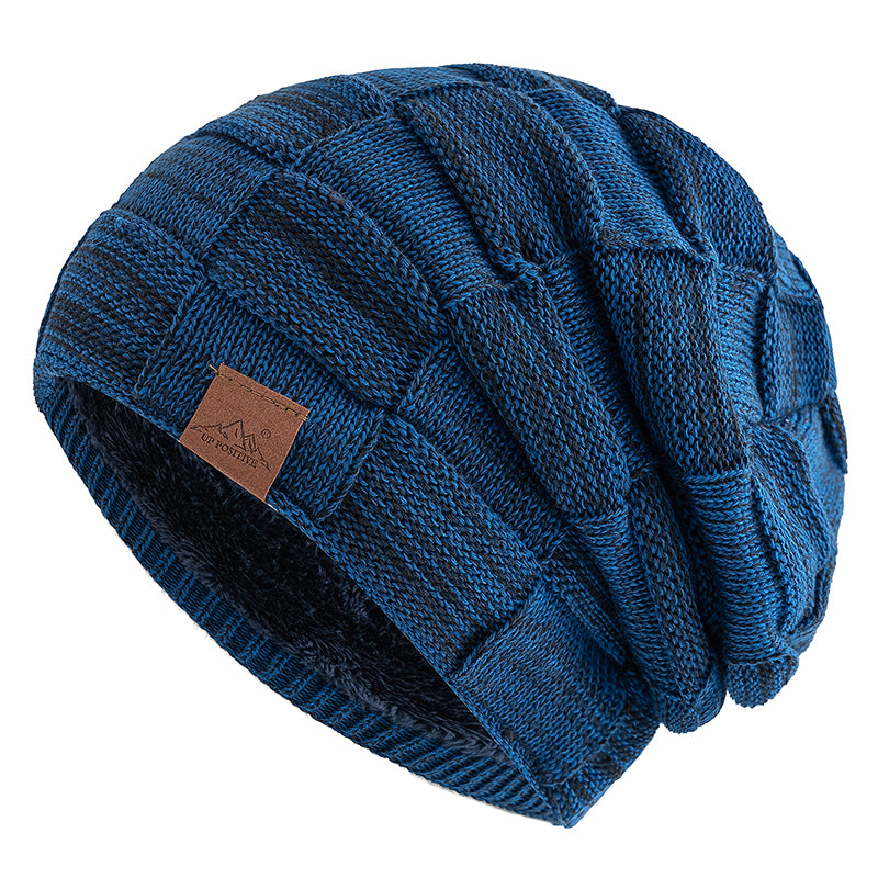 Women Winter Hats Fashion Slouchy Warm Beanie Multicolor Mixing Color Streetwear Cap 13