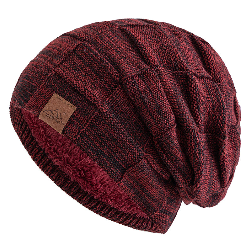Women Winter Hats Fashion Slouchy Warm Beanie Multicolor Mixing Color Streetwear Cap 17