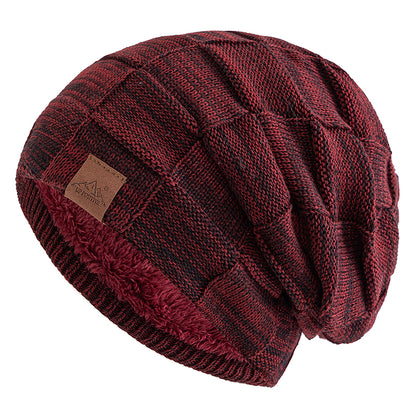 Women Winter Hats Fashion Slouchy Warm Beanie Multicolor Mixing Color Streetwear Cap 17