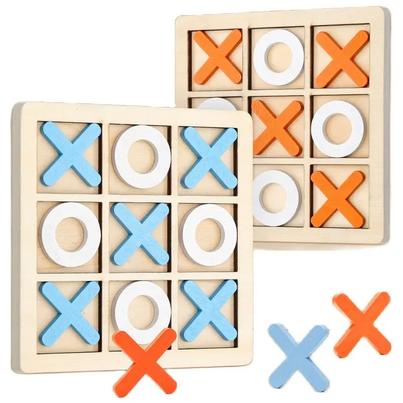 Wooden Montessori Play Game, Kids Mini Chess Puzzle, Early Educational Toy for Brain Learning