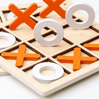 Wooden Montessori Play Game Kids Mini Chess Puzzle Early Educational Toy For Brain Learning 2
