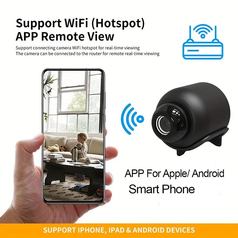 Wireless Surveillance Camera, Portable Motion Detection, Clear Night Vision, Lightweight Premium Quality