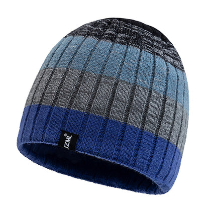 Decorative Unisex Beanie Hat Letter Label And Colorful Stripes 8