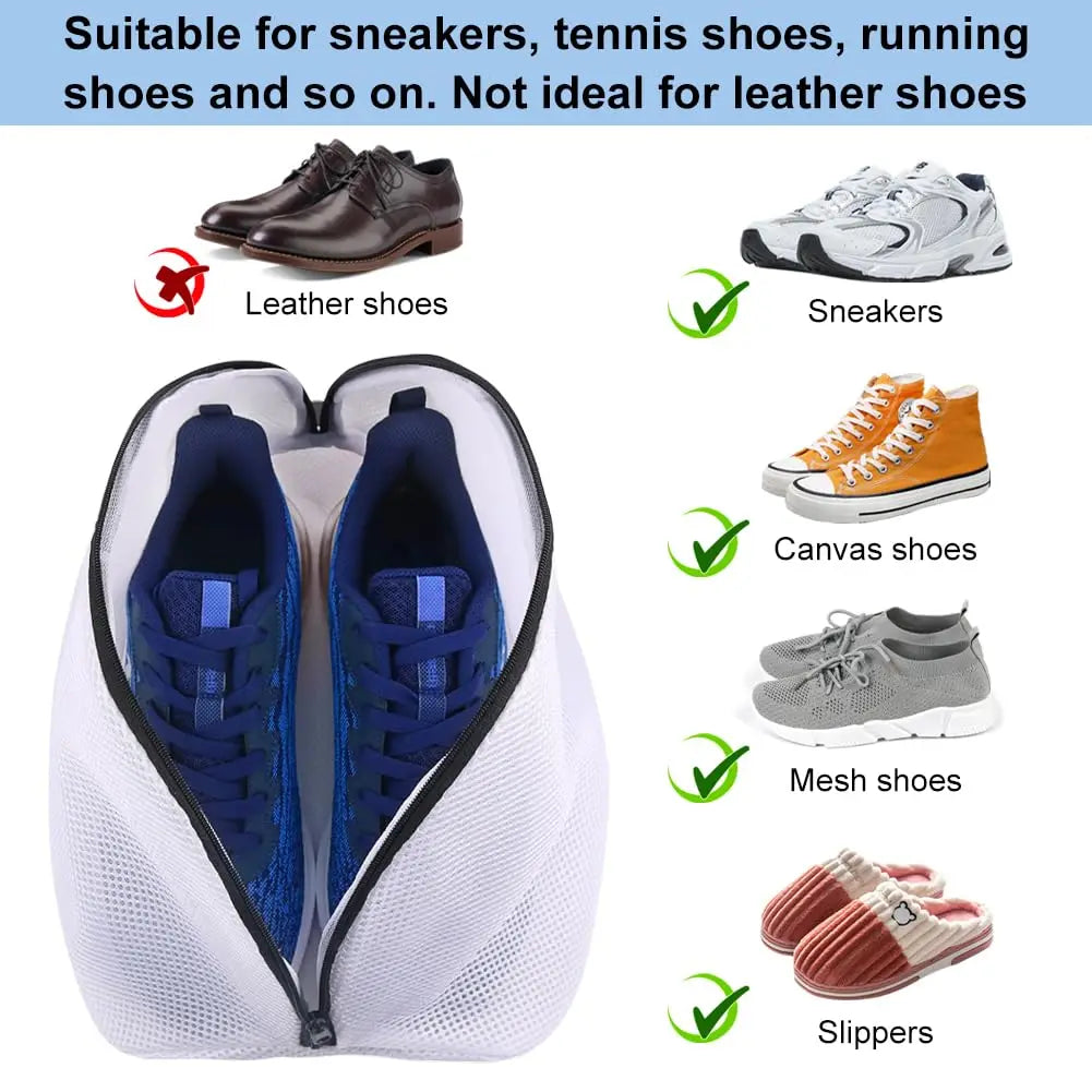 Shoe Washing Bag Zip Closure Storage Bags For Running Shoes Sneakers And Bras Organizer 2