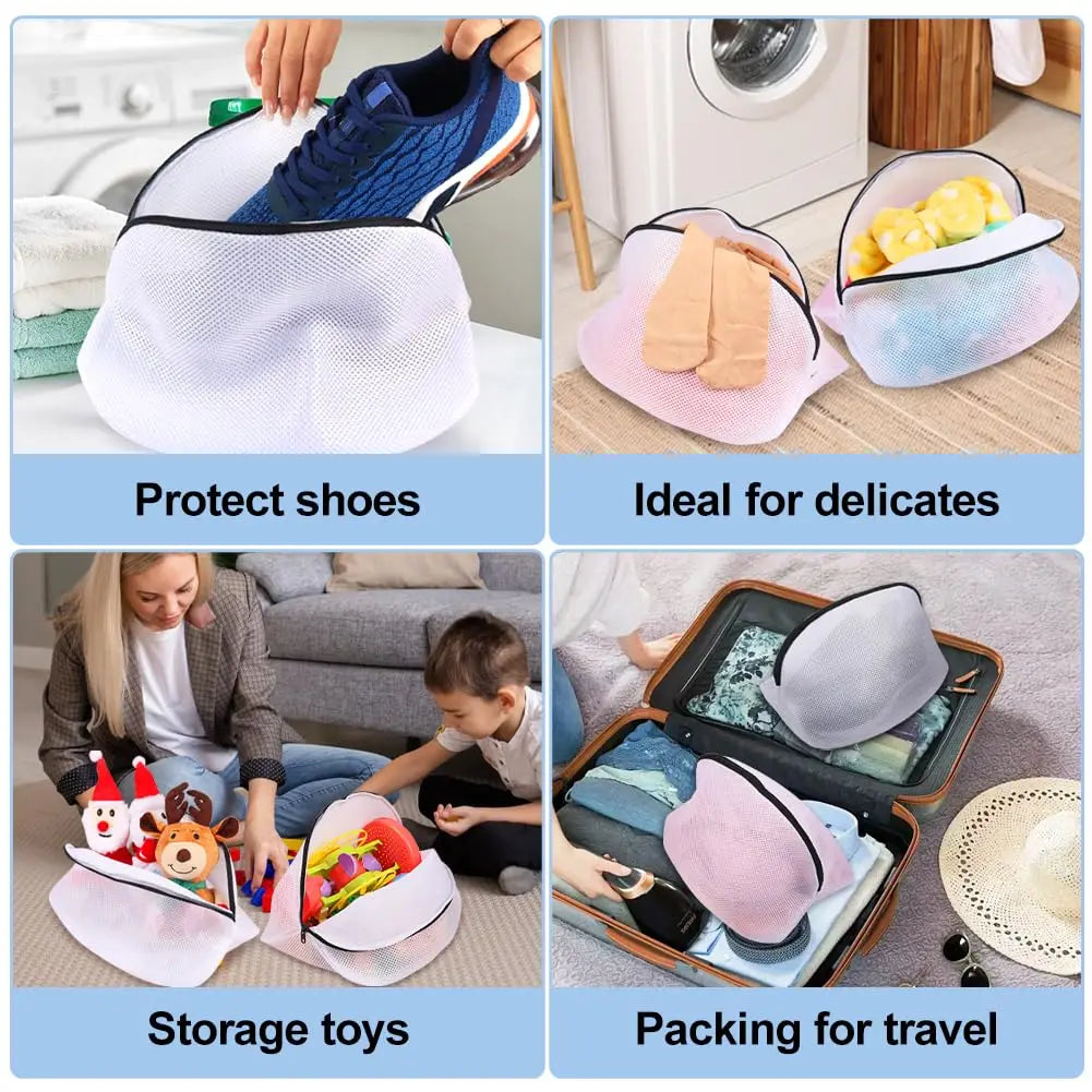 Shoe Washing Bag Zip Closure Storage Bags For Running Shoes Sneakers And Bras Organizer 4