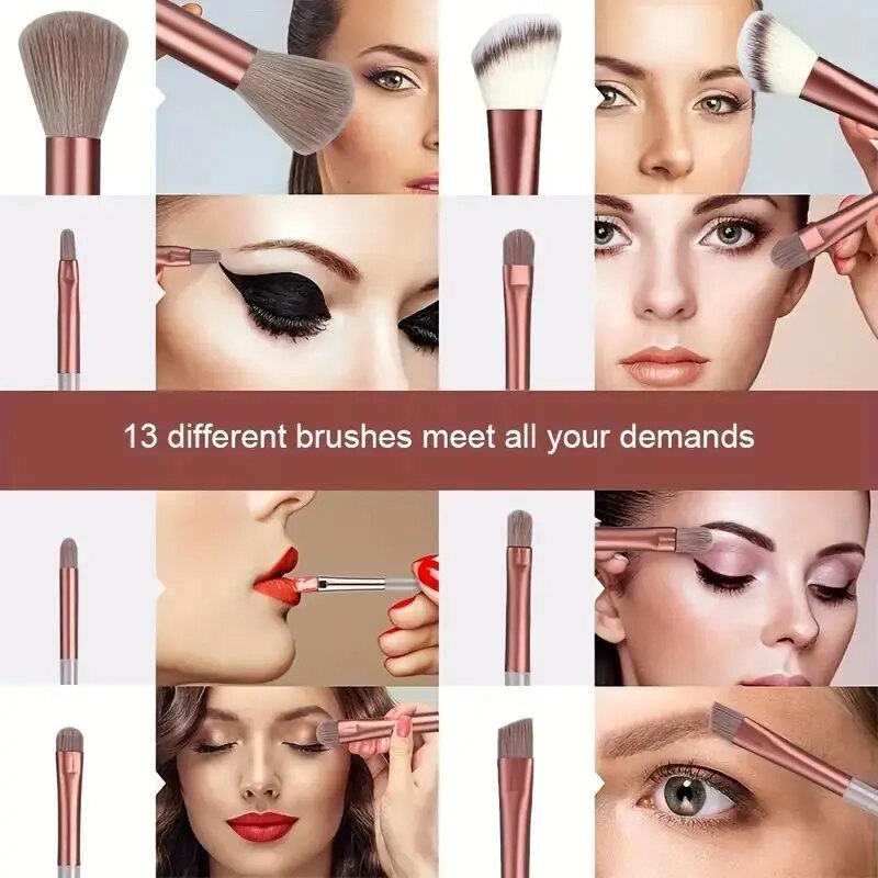 Professional Makeup Brush Set Soft Fluffy Kabuki Blending Foundation Powder Brush Eyeshadow Beauty  2