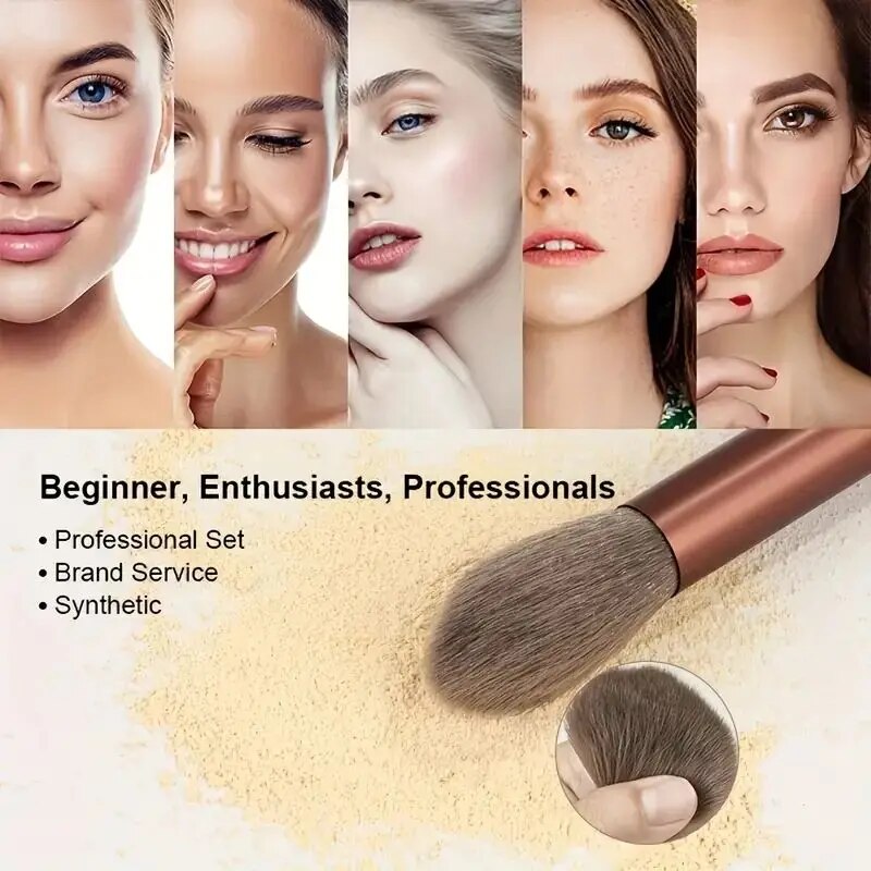 Professional Makeup Brush Set Soft Fluffy Kabuki Blending Foundation Powder Brush Eyeshadow Beauty  3