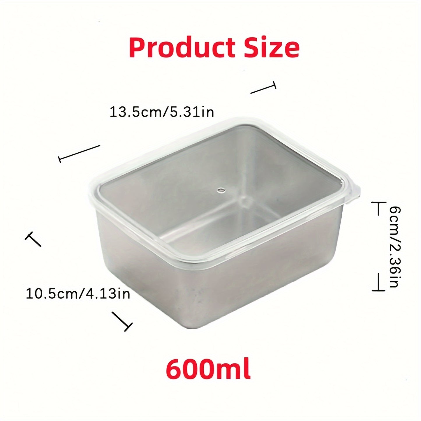 Stainless Steel Food Storage Containers Set Stackable  Reusable With Lids For Camping Picnics Schoo 5