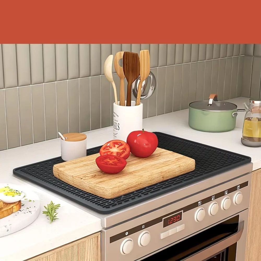 Silicone Electric Stove Top Cover Mat, Heat-Resistant Glass Stove Cover, Non-Slip Mat, Ceramic Stove Top Cover