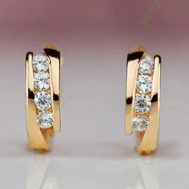 LumiCurve Gold Hoop Earrings 2