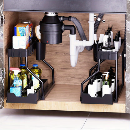 Multi Layer Pull Out Storage Rack for Kitchen, Sink, Sundries