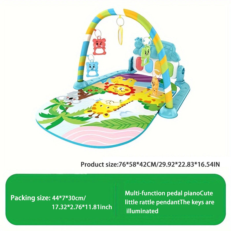 Newborn Baby Fitness Stand Toy Pedal Piano Music Crawling Mat Baby Toy For Growth 2