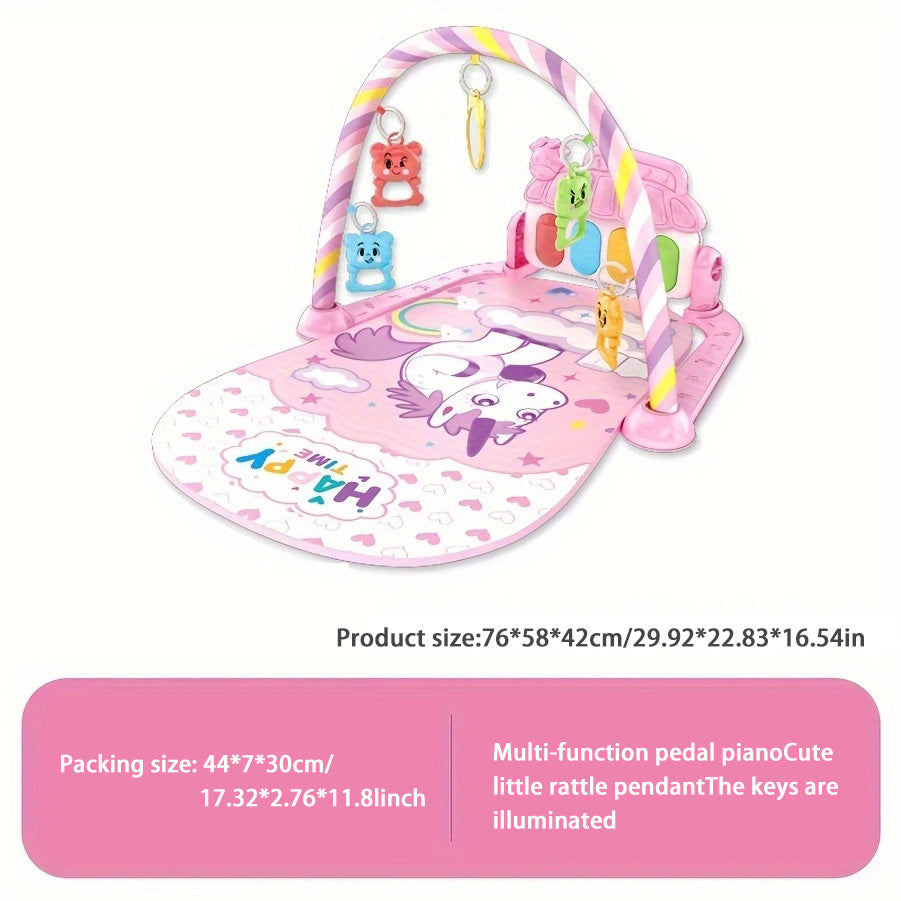 Newborn Baby Fitness Stand Toy Pedal Piano Music Crawling Mat Baby Toy For Growth 4
