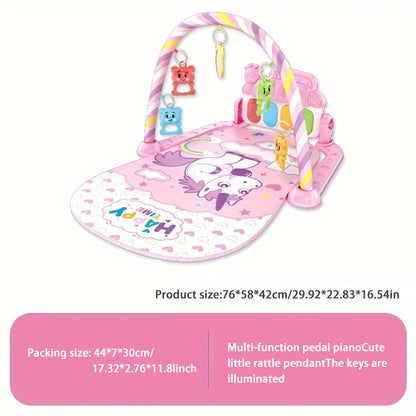 Newborn Baby Fitness Stand Toy Pedal Piano Music Crawling Mat Baby Toy For Growth 4