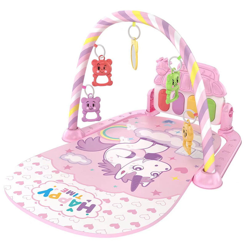 Newborn Baby Fitness Stand Toy Pedal Piano Music Crawling Mat Baby Toy For Growth 12
