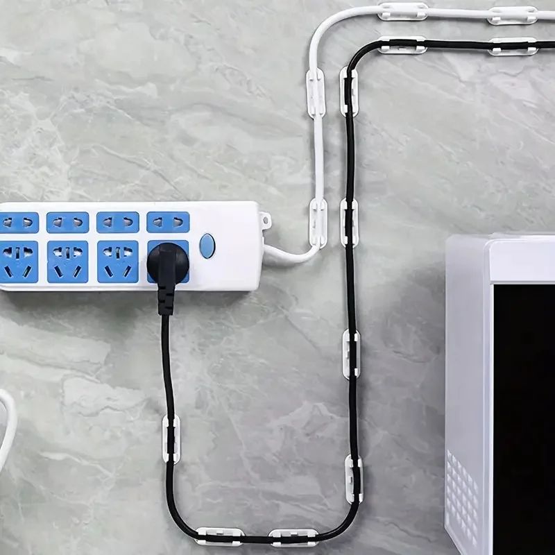 SlimLine 30Pack Adhesive Cable Clips  Wire Organizer For Desk  Wall 2