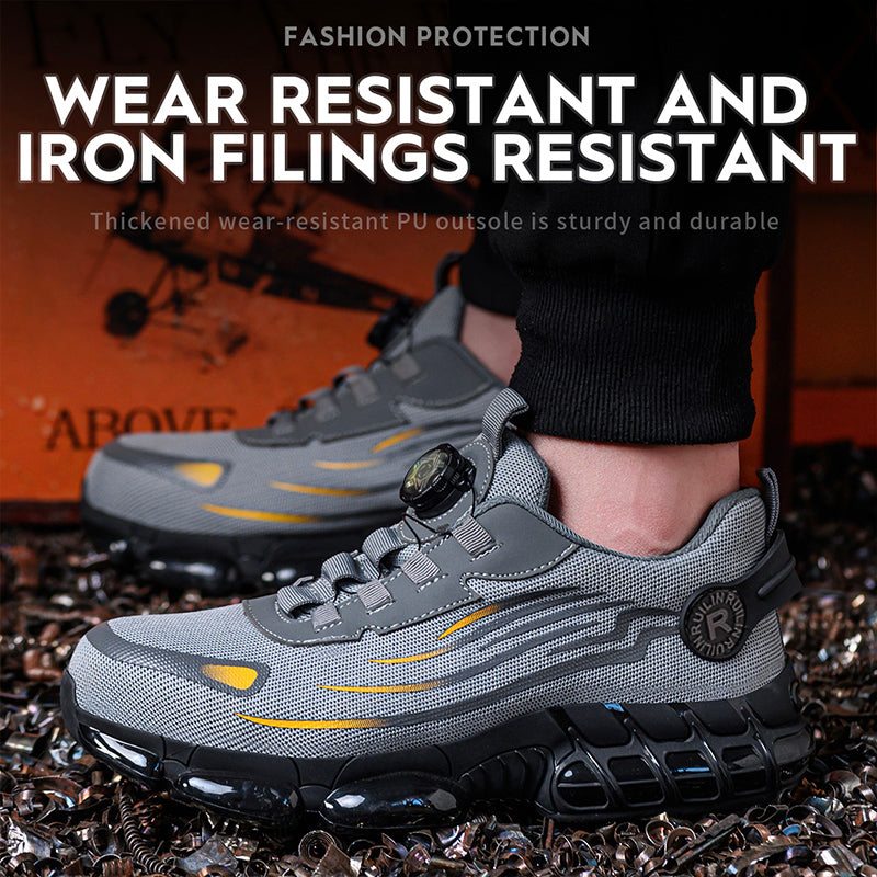 Fashion Men Safety Sport Shoes Antismash Antipuncture Security Protective Boots Rotating Button Saf 2