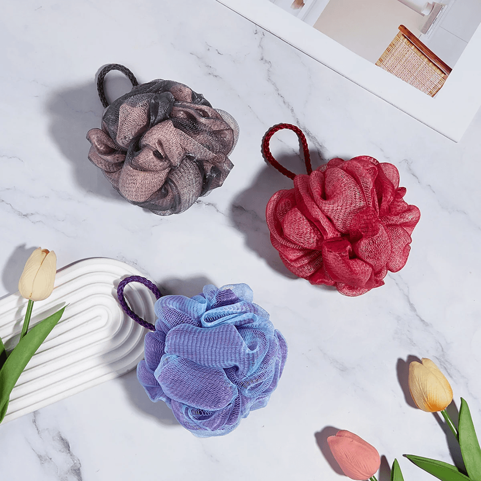 SoftGlow Exfoliating Shower Mesh Sponge