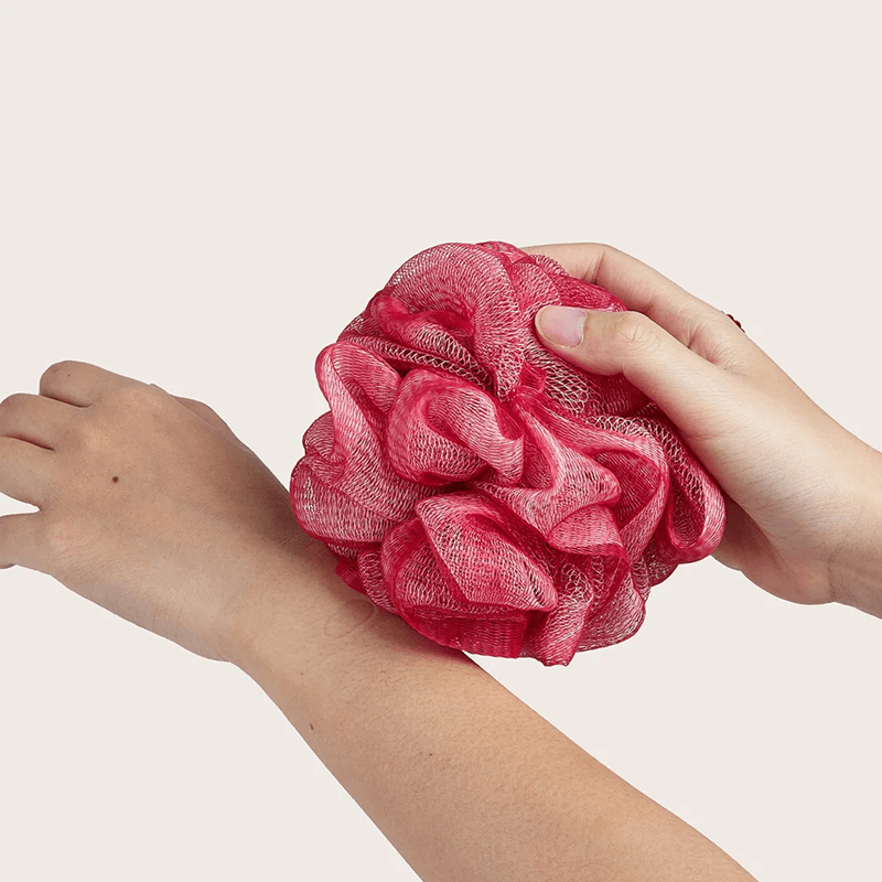 SoftGlow Exfoliating Shower Mesh Sponge 2