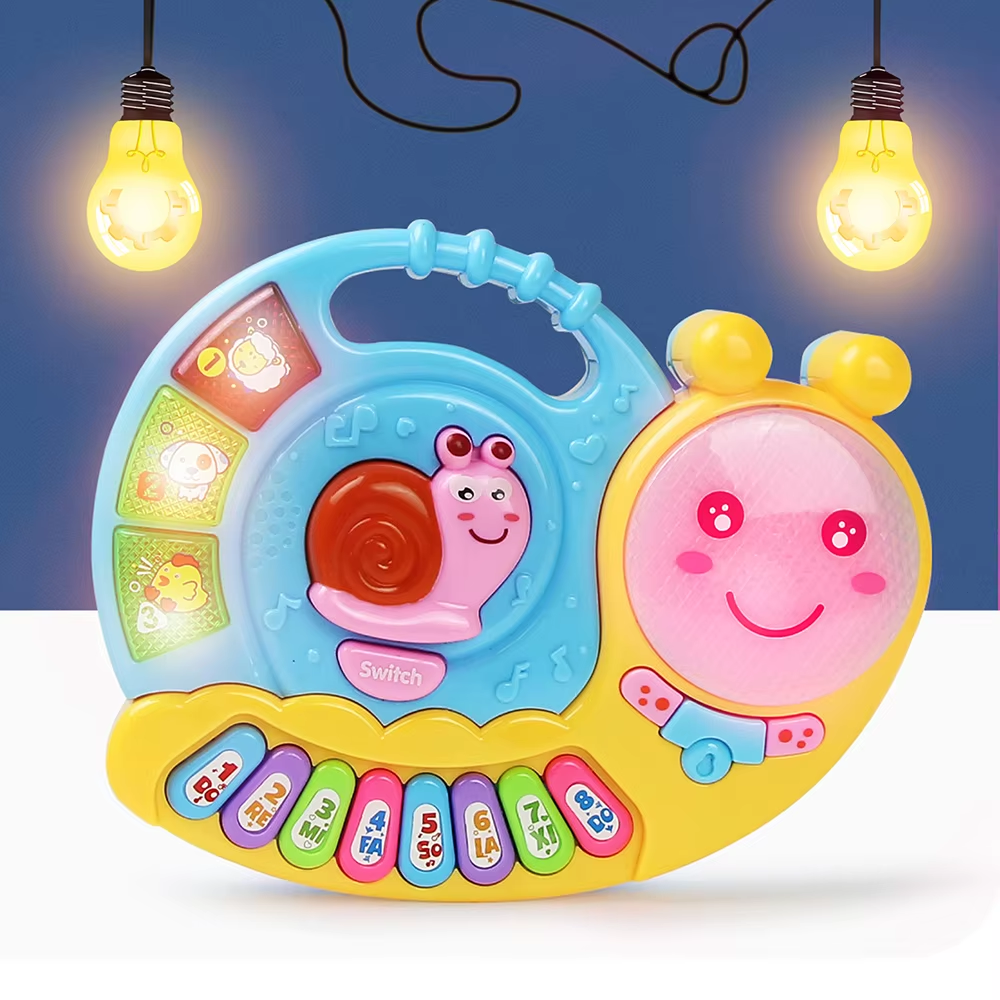 Multifunctional Kid Cartoon Piano Keyboard Game, Electronic Educational Toy with Animal Sound, Flashing Light, Baby Gift