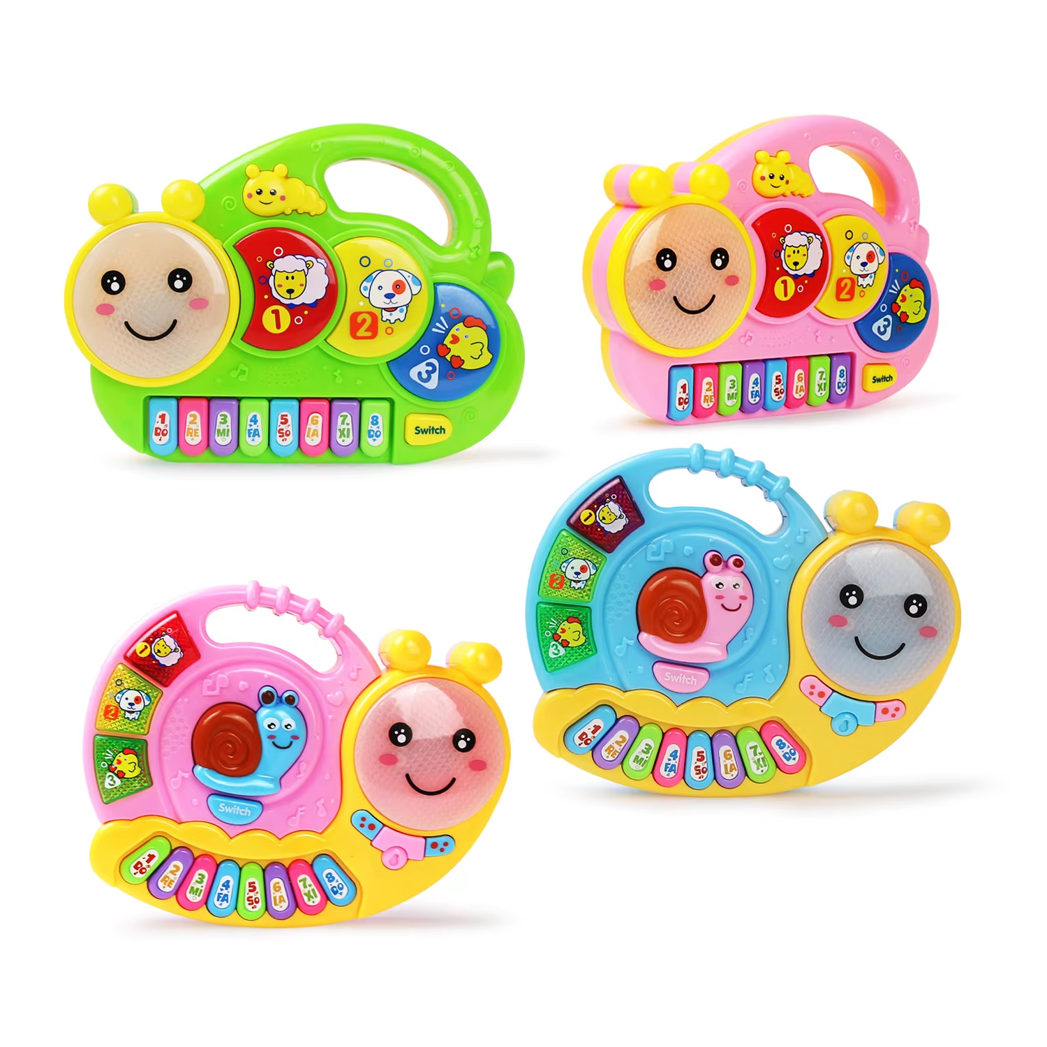 Multifunctional Kid Cartoon Piano Keyboard Game, Electronic Educational Toy with Animal Sound, Flashing Light, Baby Gift