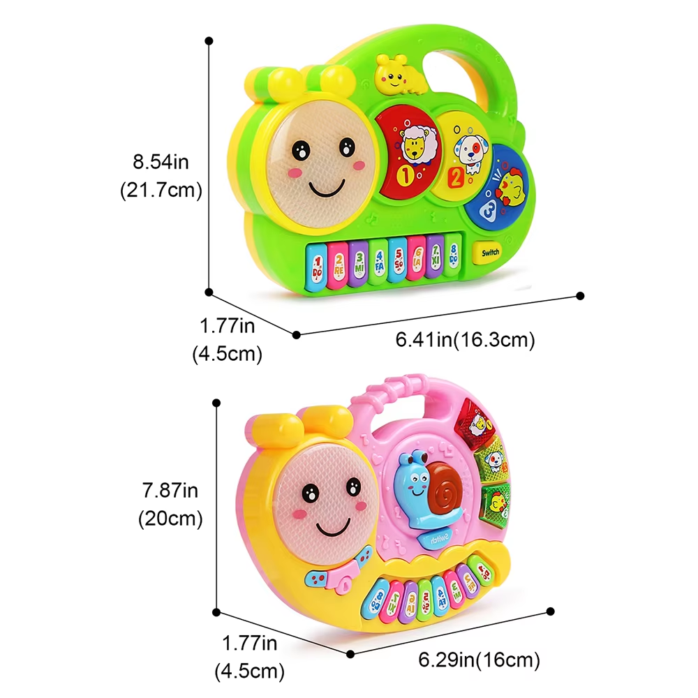 Multifunctional Kid Cartoon Piano Keyboard Game, Electronic Educational Toy with Animal Sound, Flashing Light, Baby Gift